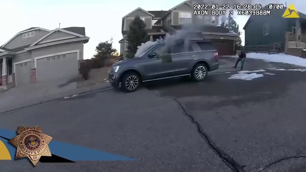 A Colorado deputy is being hailed a hero after his efforts led to the rescue of a dog from a burning SUV.