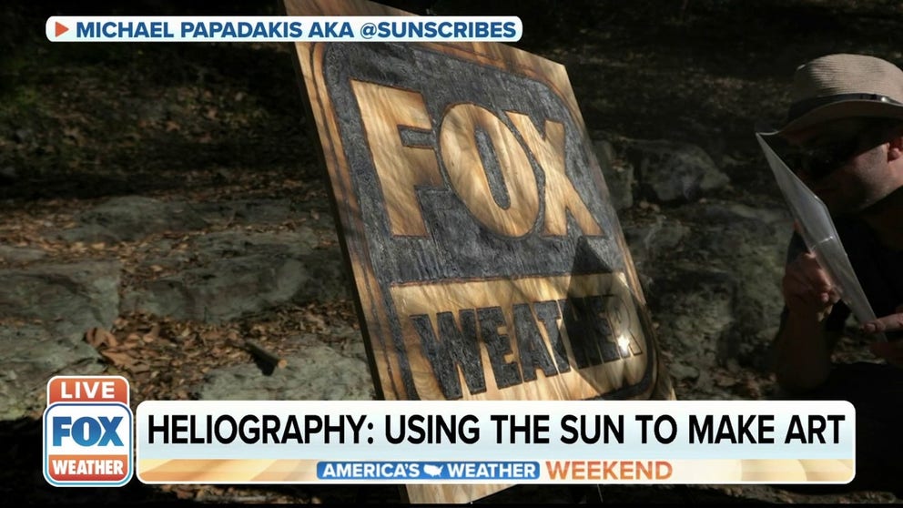 Forget about paint brushes and chisels. Artist Michael Papadakis explains how he uses the power of the sun to create beautiful works of art.
