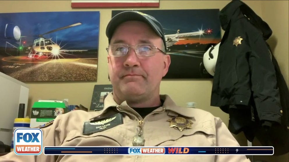 California Highway Patrol Pilot Dan Lewis on bringing a couple and their dog to safety. The couple had been snowed in their remote Sierra County, California cabin since early December 2021. 