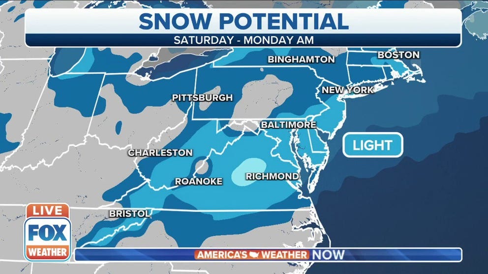 Weekend Winter Storm to bring snow, rain to East Coast | Latest Weather ...