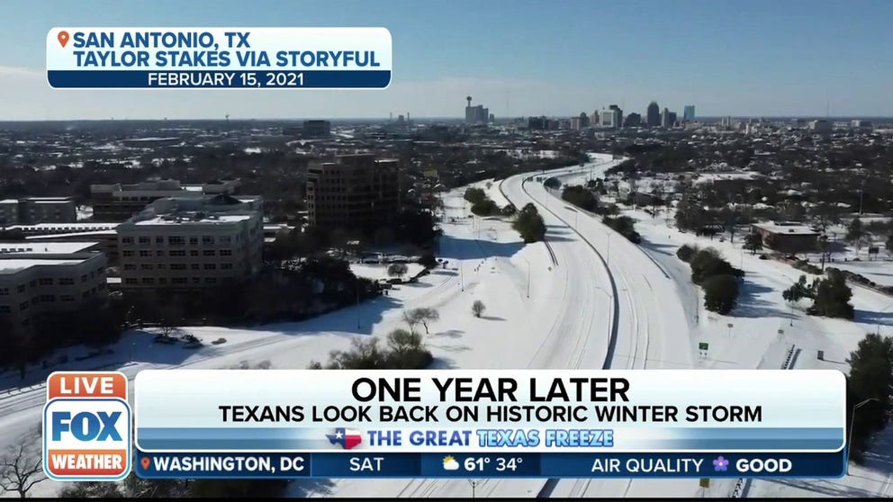 This weekend marks the anniversary of the 2021 Great Texas Freeze. The costliest U.S. winter storm event on record unfolded a year ago leading up to Valentine's Day with an estimated $24 billion in damage. It left catastrophic power failures in Texas, spanning most of the state for four days with sustained below-freezing temperatures. FOX Weather Senior Digital Content Producer Aaron Barker has more from Houston, Texas.