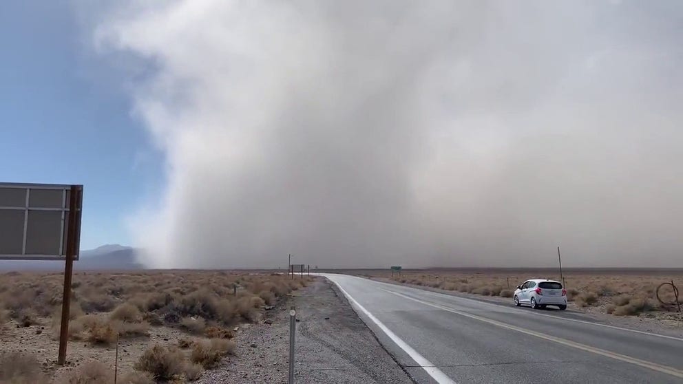 Chris Attrell caught a dust devil and a haboob on video in Death Valley region