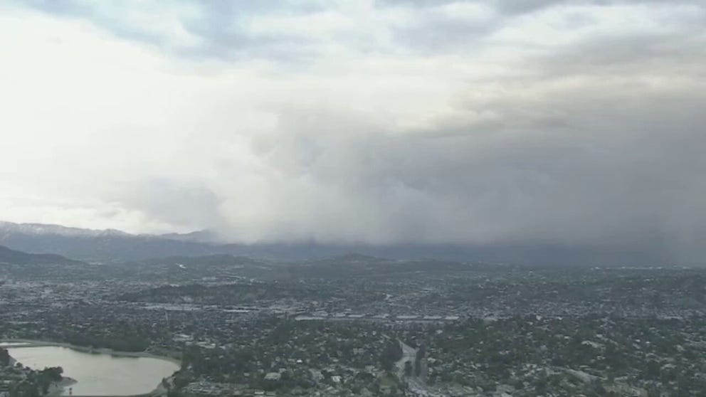 A hailstorm hit Los Angeles and Orange Counties in California.