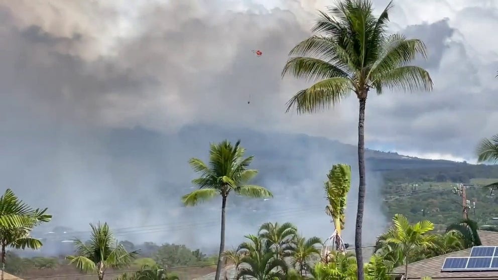 A fast moving brush fire forced evacuations on Hawaii's Big Island