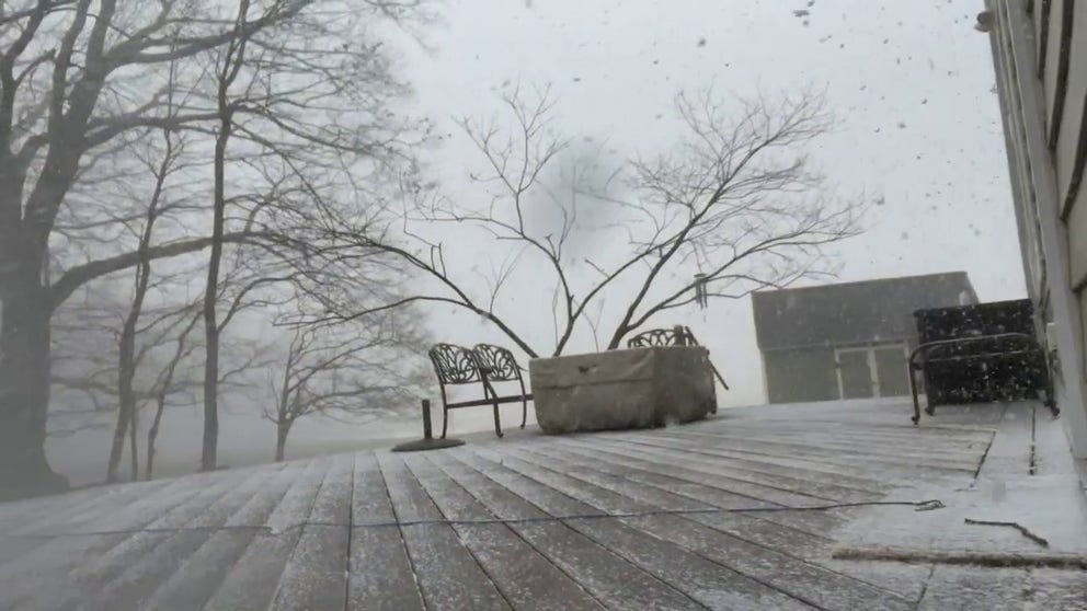 Morris County, New Jersey saw a quick burst of snow on Saturday afternoon