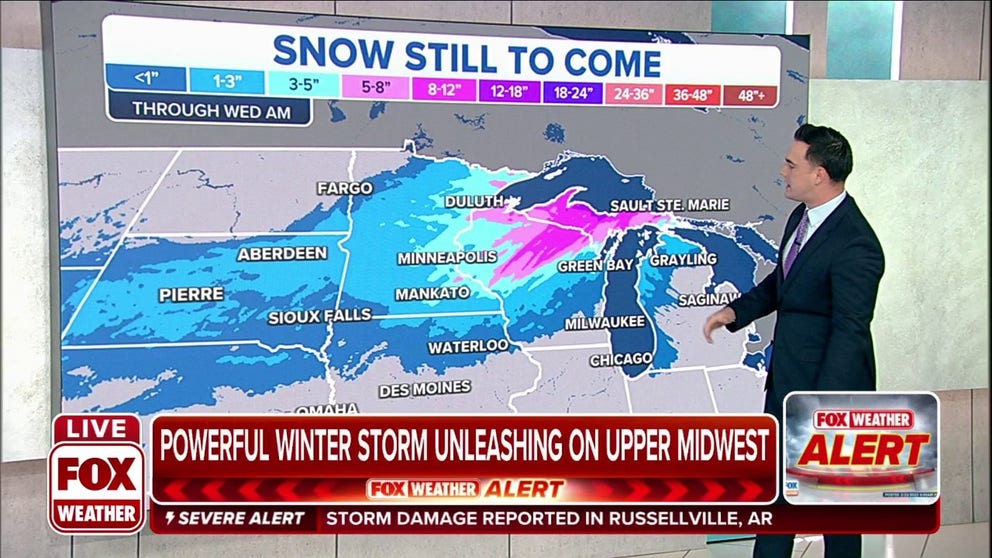 Winter storm continues to bring snow, ice across upper Midwest, Great ...