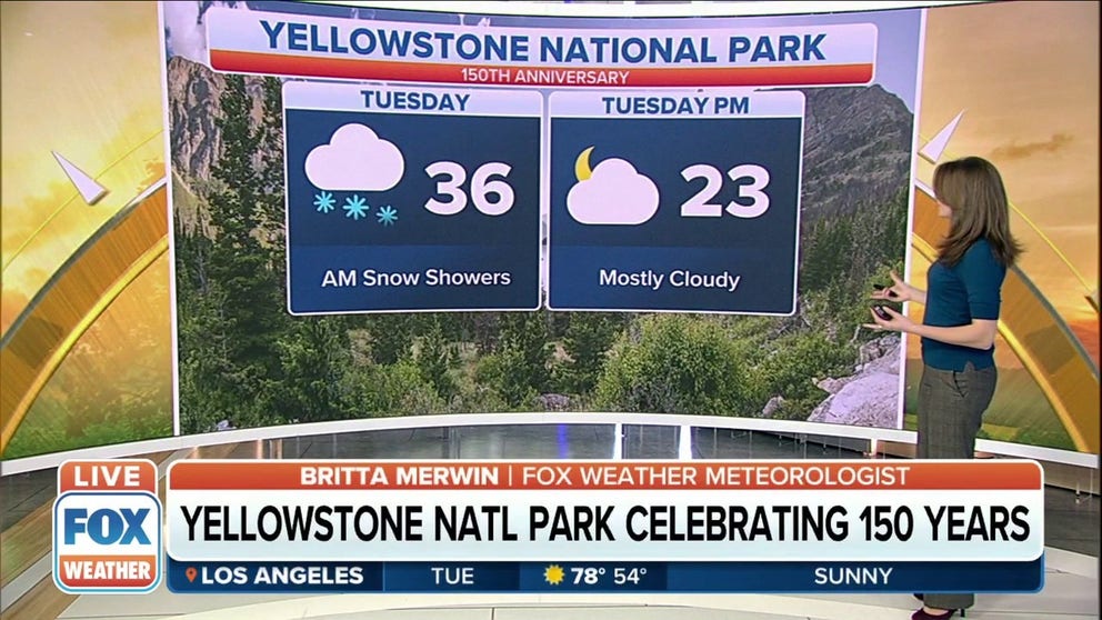 Here is a look at Yellowstone National Park’s 150th anniversary forecast. 