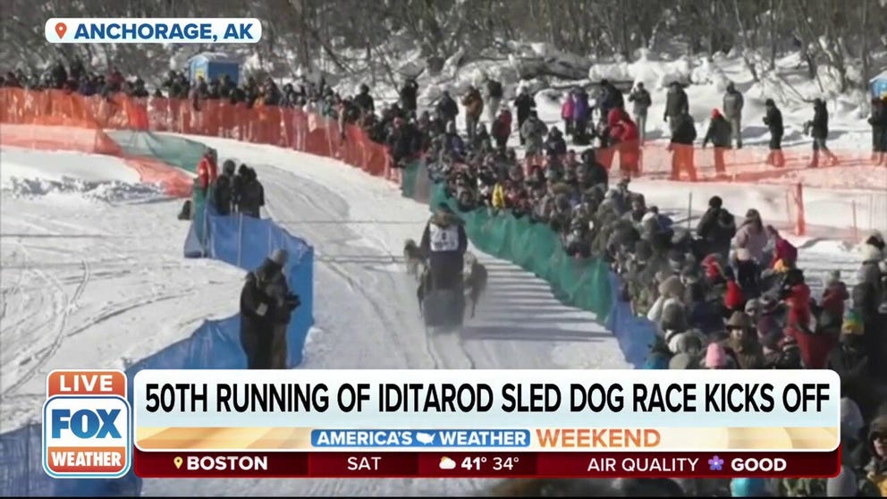 The 50th running of the Iditarod kicks off this weekend. FOX Weather's Max Gorden brings us a preview from Anchorage, Alaska. 