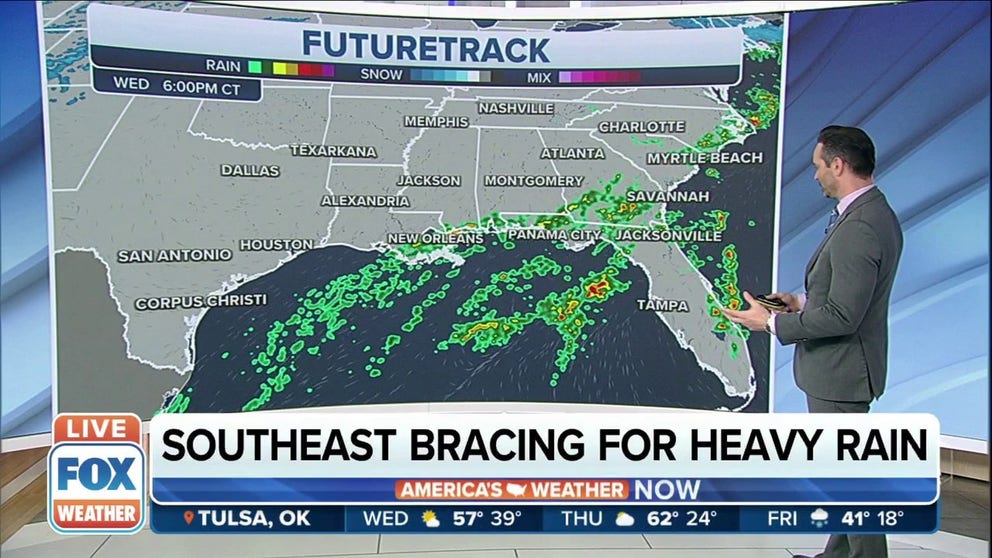 The  South is in for another round of heavy rain. FOX Weather has the timing.