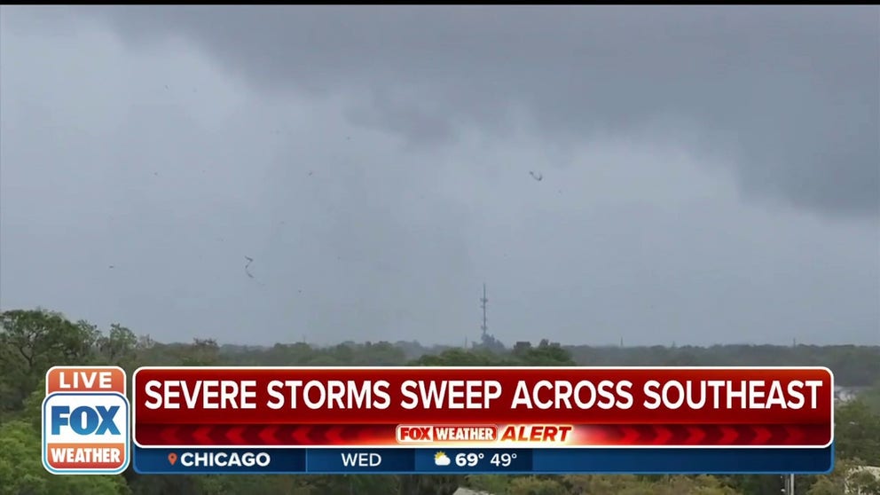 Video of a possible tornado was captured Wednesday afternoon in Sarasota, Florida. 