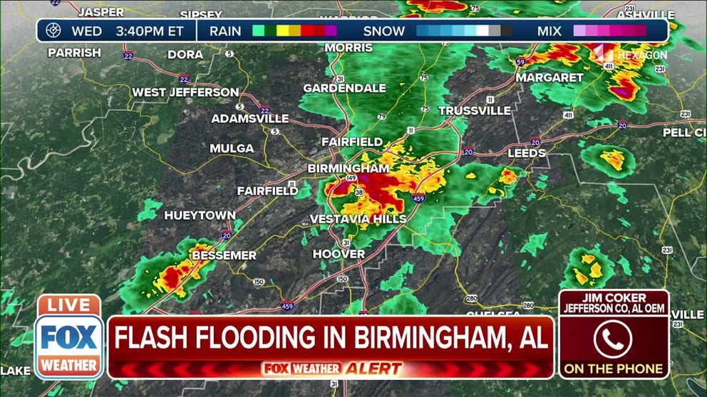 Jim Coker of the Jefferson County Office of Emergency Management joins FOX Weather to discuss the Birmingham, AL flooding and how the city is managing it.