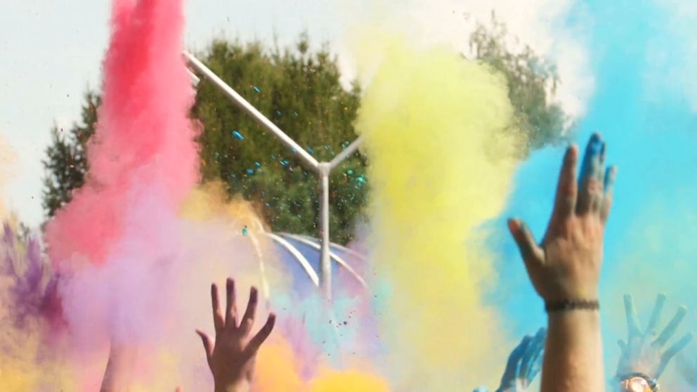 The Festival of Colors fills the atmosphere with colors, music and community.