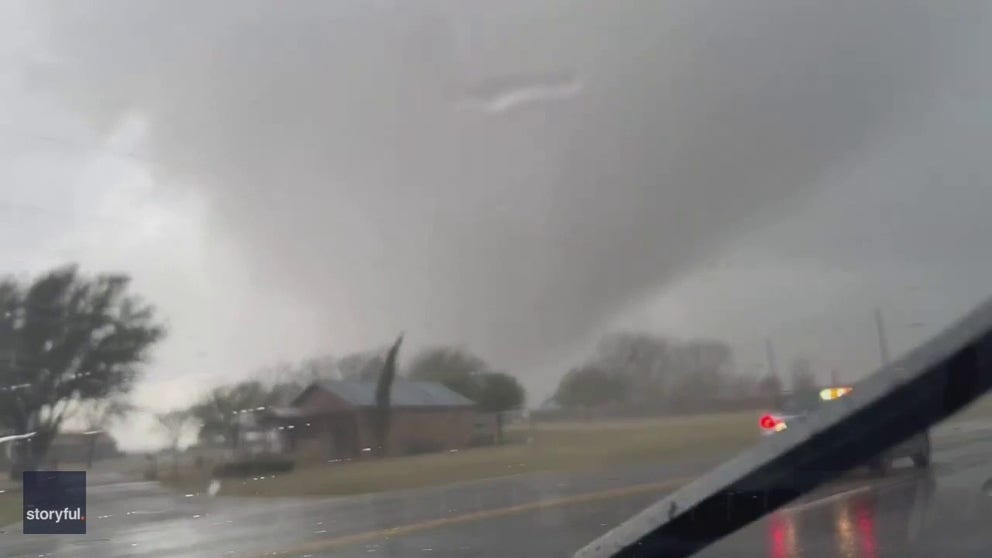 Watch: Massive funnel cloud moves across Texas highway | Latest Weather ...