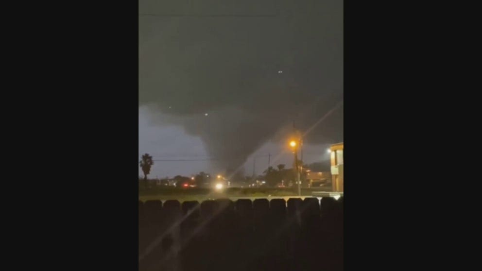 Video captures the destructive and deadly tornado moving through New Orleans on Tuesday night. 