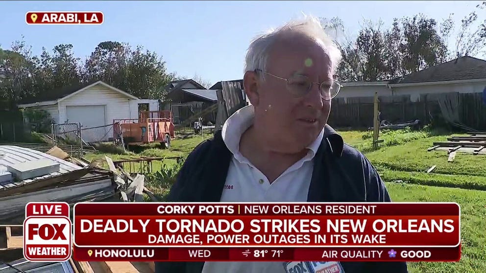 Arabi, Louisiana tornado survivor Euell "Corky" Potts