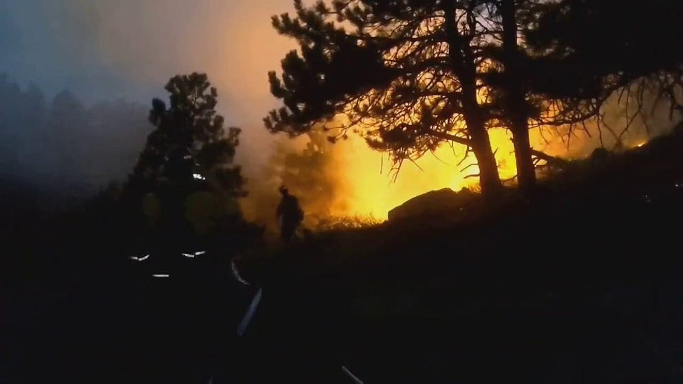 A local firefighter took video from the front line of the NCAR Fire Saturday night.