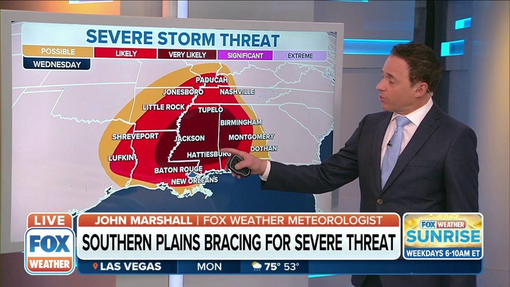 Severe storms likely for Southern Plains Wednesday | Latest Weather ...