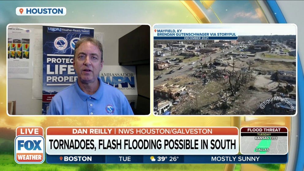 Dan Reilly, with NWS Houston/Galveston, talks about preparing for the possiblilties of tornado and flash flood warnings. 
