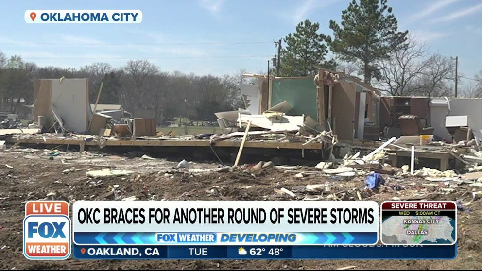 Residents in the Sooner State could see damaging winds and hail overnight as people are still recovering from last week’s tornado outbreak.