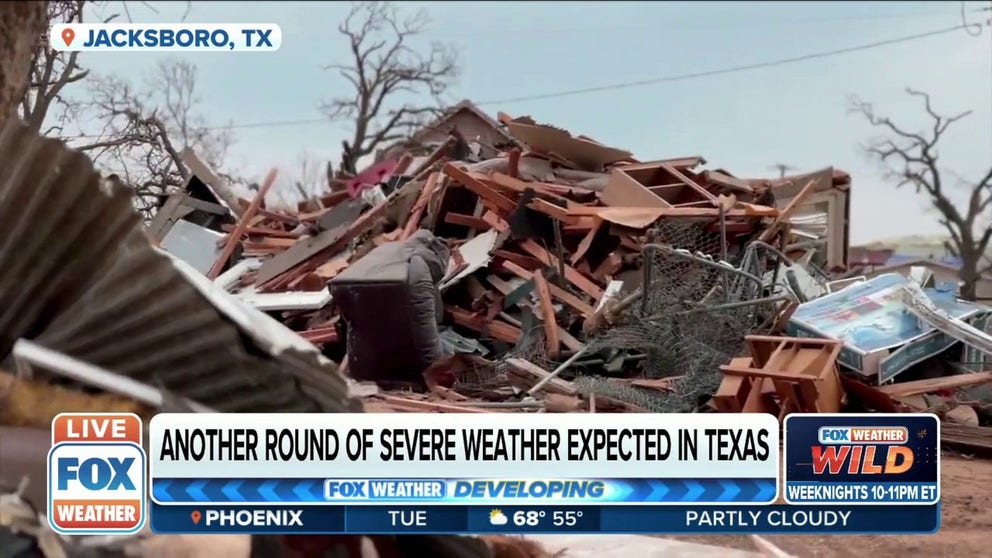FOX Weather multimedia journalist Robert Ray speaks with Jacksboro survivors recovering from last week’s EF-3 tornado as a new storm threatens central Texas.