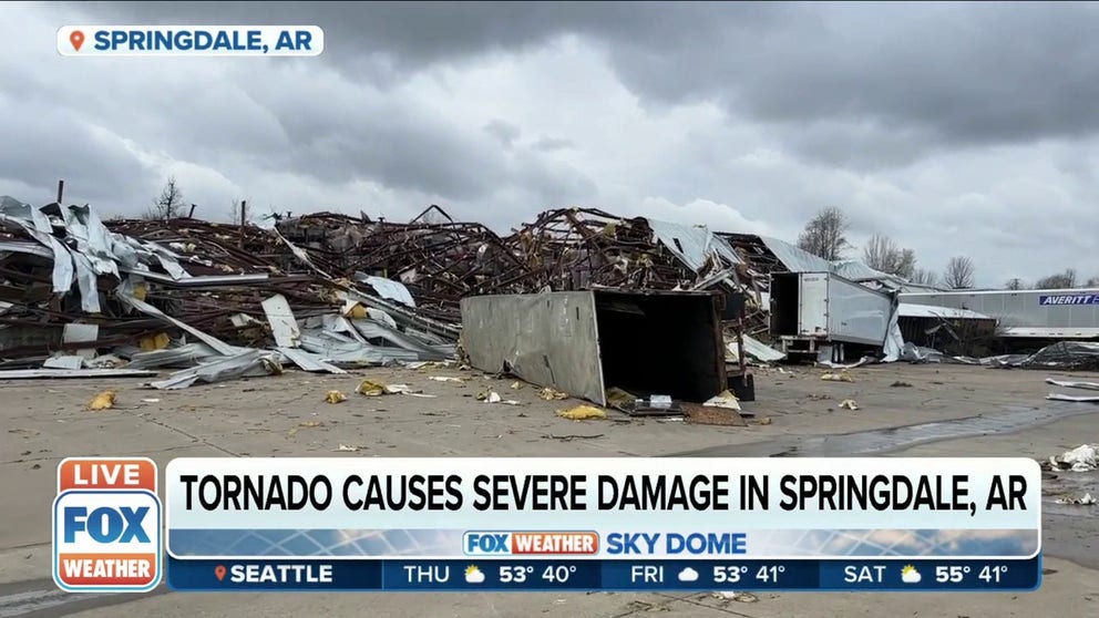 FOX Weather's Robert Ray is in Springdale, Arkansas where the cleanup process has begun following an EF-3 tornado. 