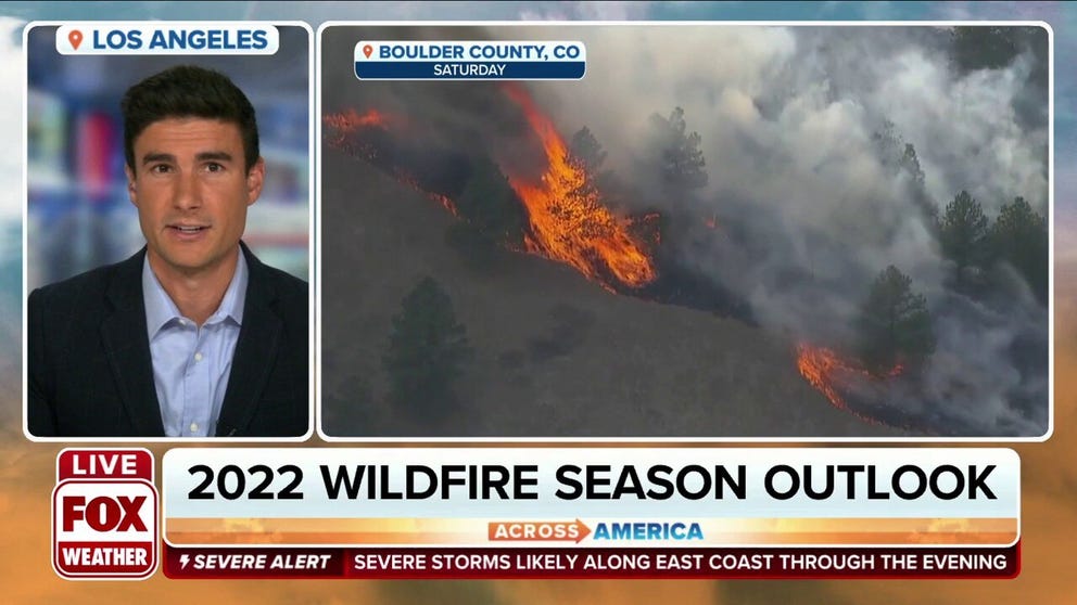 So far in 2022, wildfires have burned more than 560,000 acres across the United States, which is considerably higher than the 10-year average for this time of year. FOX Weather’s Max Gorden with more. 