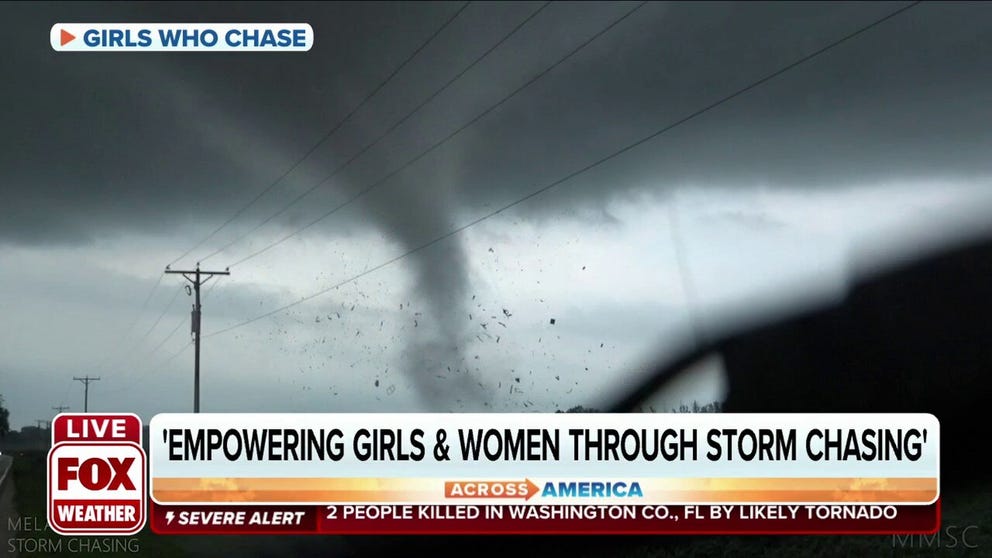 'Girls Who Chase' is a group founded by storm chasers Jennifer Walton and Melanie Metz to empower girls and women.