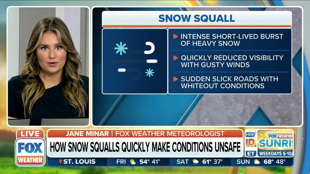 What are snow squalls and why are they so dangerous? FOX Weather meteorologist Jane Minar explains. 