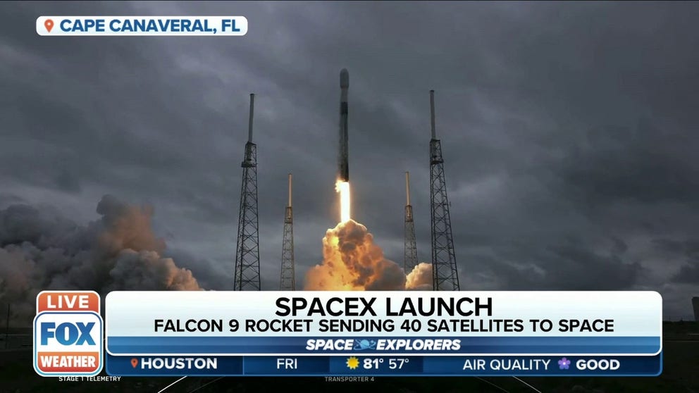 Falcon 9 rocket carrying a variety of spacecrafts seen lifting off from Kennedy Space Center and heading into space Friday.