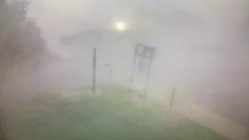 Here is footage of a possible tornado passing Mississippi DOT's district office in Newton.