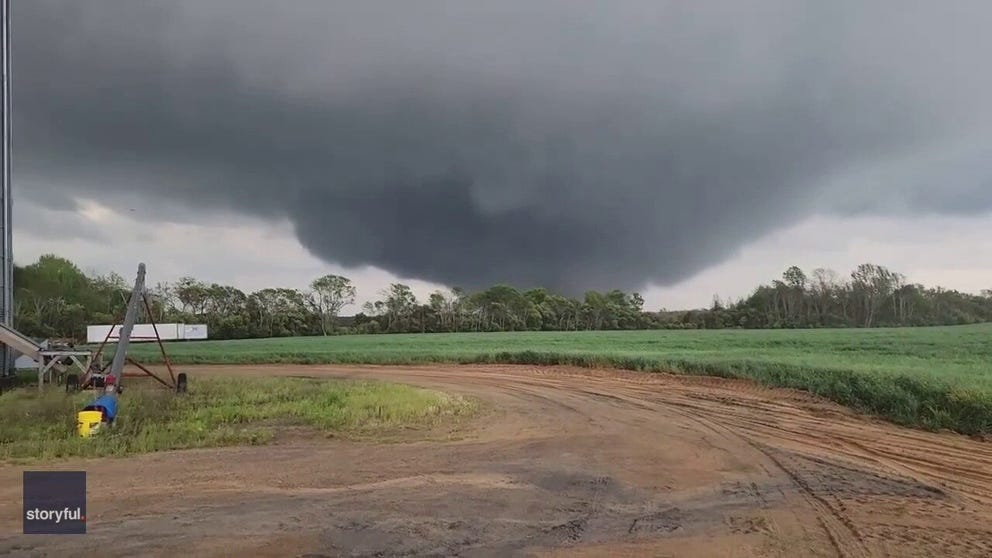 Watch as a 'life-threatening' tornado touches down in Allendale, SC on Tuesday, April 5. 