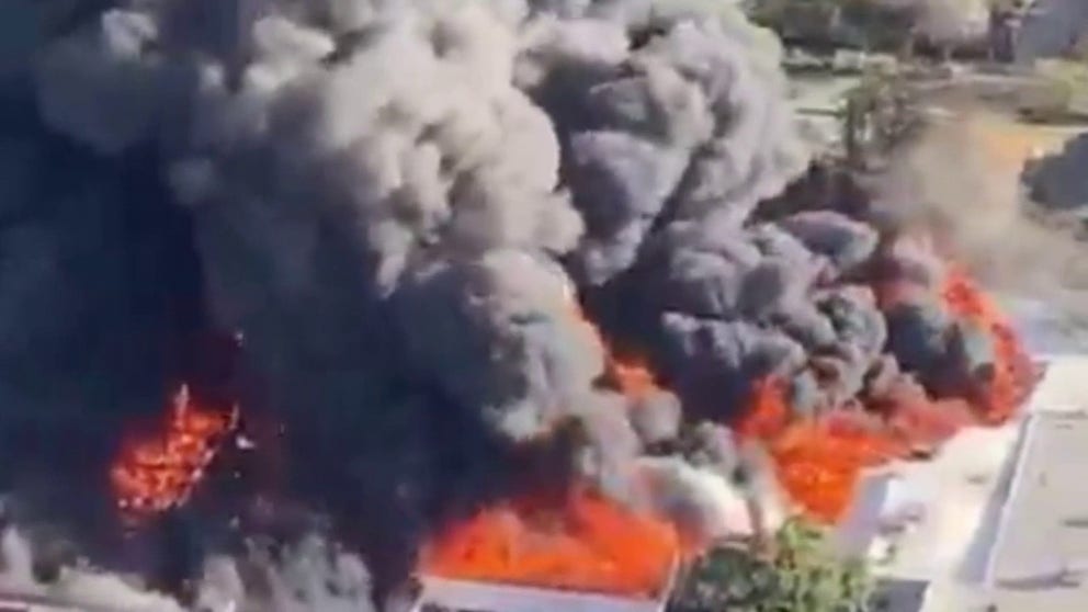 A fire at a San Jose, California Home Depot was large enough to be picked up by a weather satellite in space. A fire at a San Jose, California Home Depot was large enough to be picked up by a weather satellite in space. (Video courtesy: Santa Clara County Sheriff Office)