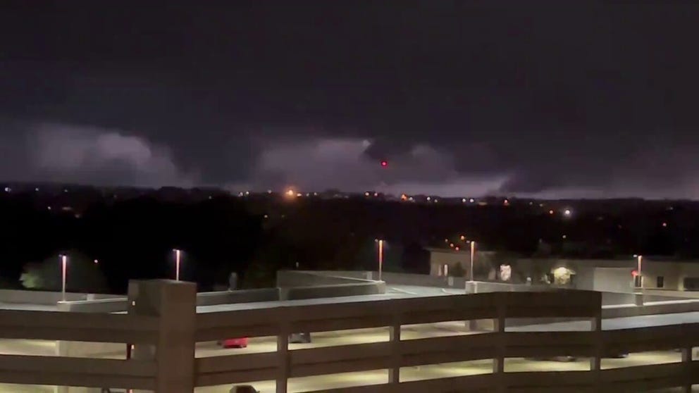 Video captures a possible tornado on the ground in Little Rock, Arkansas. A severe storm brought a tornado emergency to the area.   