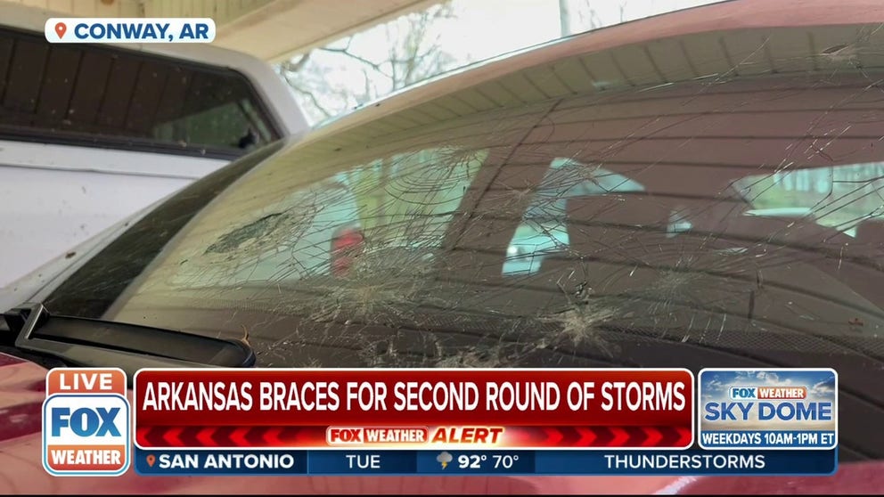 FOX Weather multimedia journalist Will Nunley is in Conway, Arkansas, where they are preparing for their second round of severe storms after getting tornadoes and hail on Monday. 