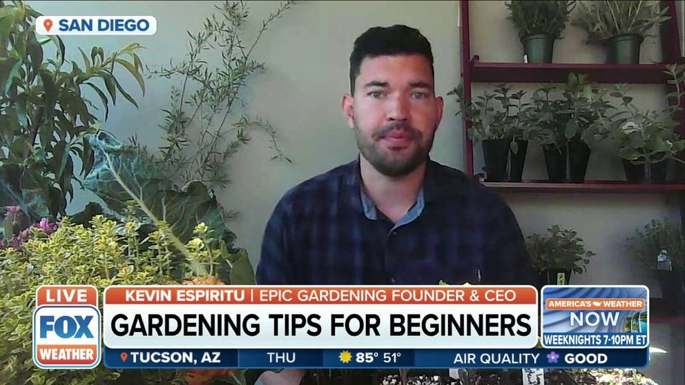 Epic Gardening CEO Kevin Espiritu joins FOX Weather and provides gardening tips to beginners.