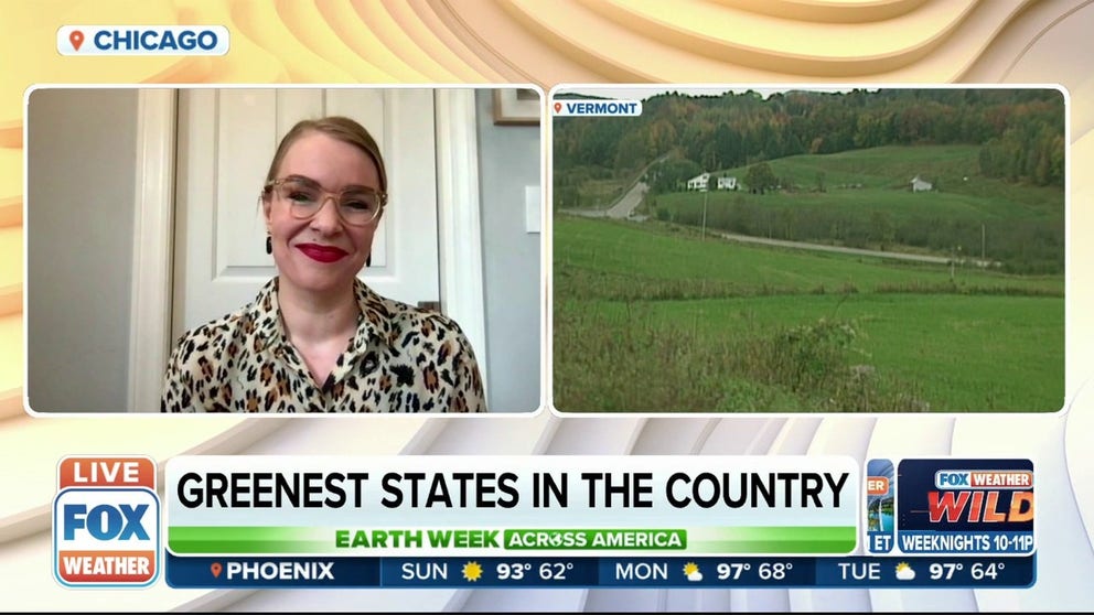 Sustainability expert Ashlee Piper joins FOX Weather for Earth Week to talk about the states that were rated the most eco-friendly. 