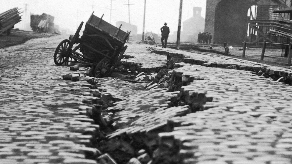 On April 18, 1906, San Francisco experienced a magnitude 7.9 earthquake. The quake and the fires it caused destroyed a large portion of the city by the bay.