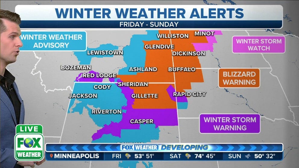 Blizzard Warnings in effect for parts of the Northern Plains | Latest ...