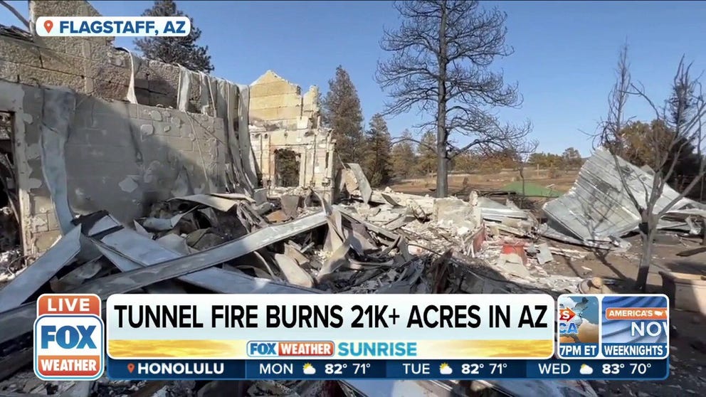 FOX Weather multimedia journalist Robert Ray is in Flagstaff, AZ, where the Tunnel Fire has burned more than 21,000 acres and is three percent contained. 