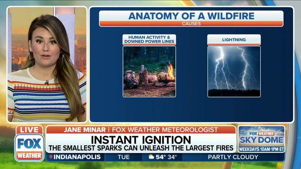 The anatomy of a wildfire. The smallest spark can unleash the largest fires. FOX Weather meteorologist Jane Minar explains.