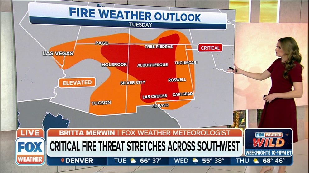 Critical fire threat continues to stretch across the Southwest | Latest ...