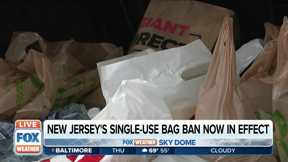 New Jersey residents are getting used to doing away with plastic bags. The state’s plastic bag ban goes into effect this week, and environmental experts call it the most wide-reaching ban in the country. FOX Weather multimedia journalist Katie Byrne reports. 