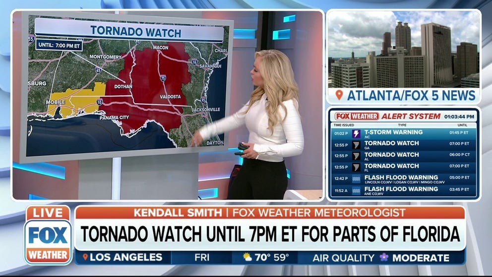 Tornado Watch issued for parts of Florida, Georgia and Alabama | Latest ...