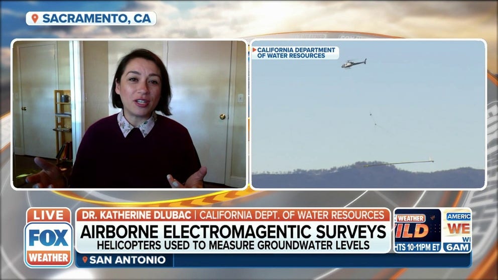 California is using airborne, electromagnetic instruments attached to helicopters to measure the groundwater from the sky.