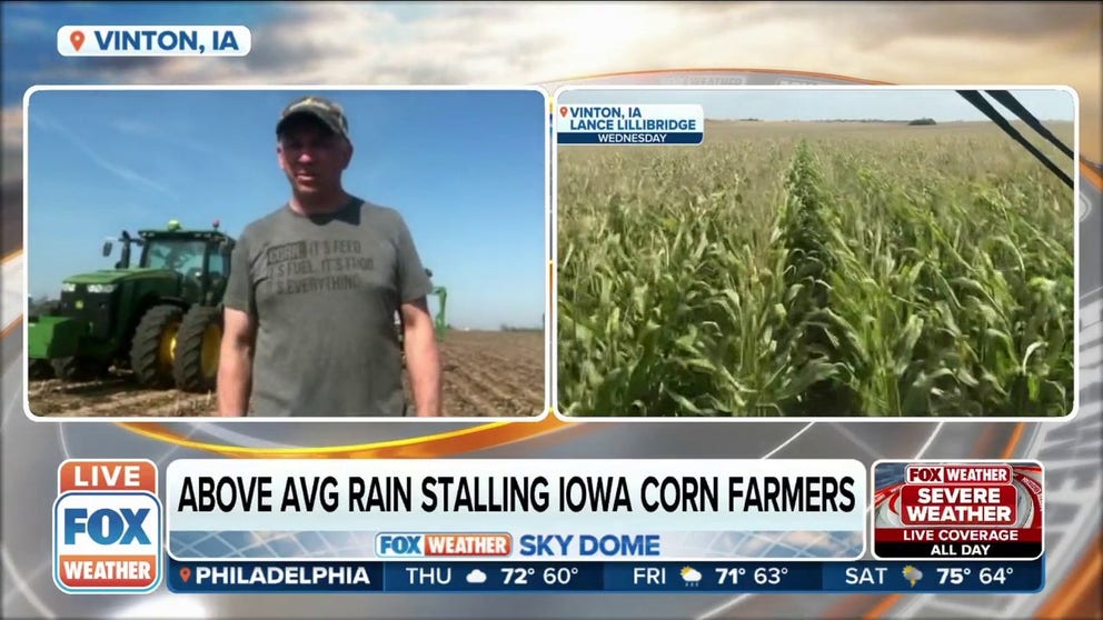 Lance Lillibridge, president of the Iowa Corn Growers Association, said the ideal condition for planting corn is dry soil. 