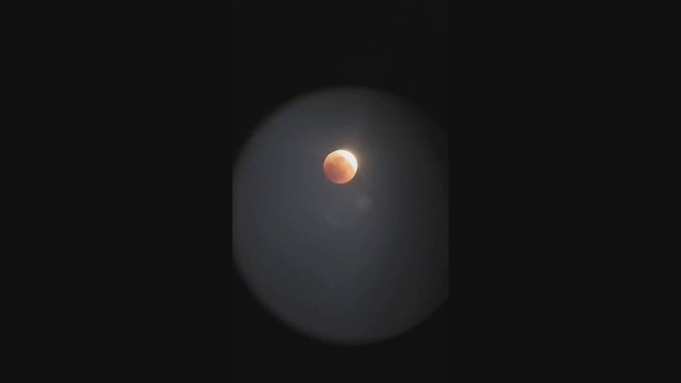 Video from Anza-Borrego Desert State Park in California shows Sunday night's total lunar eclipse.
