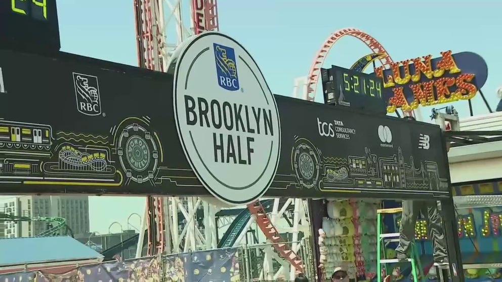 Over 22,000 runners hit the streets of Brooklyn for the 40th Brooklyn Half Marathon in high temperatures and humidity.