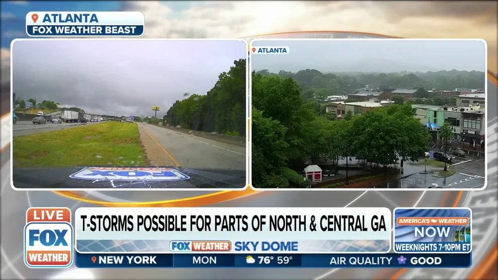 Atlanta is under a likely flash flood risk. Rain will continue from the overnight hours Monday evening into Tuesday. FOX Weather multimedia journalist Will Nunley reports. 