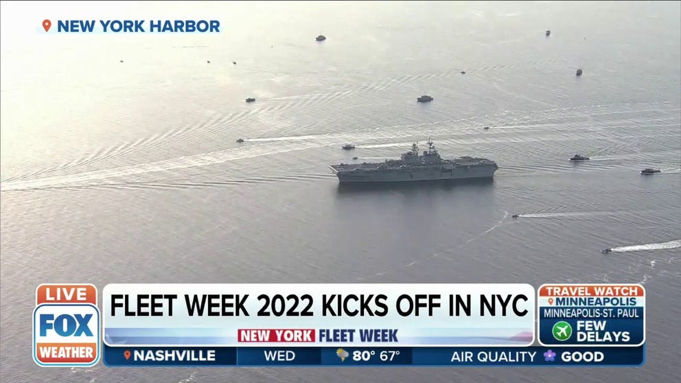 FOX Weather meteorologist Craig Herrera went sailing with the U.S. Navy on the USS Bataan as part of Fleet Week in NYC and learned how the weather plays a vital role in keeping their ships safe.