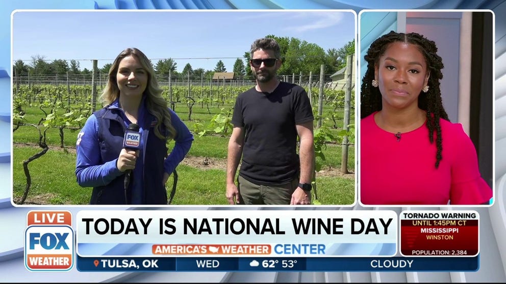 FOX Weather's Katie Byrne talks to the Vineyard Manager of Cross Vineyard in Newtown, Pennsylvania and finds out that the weather is becoming increasingly more favorable for fine wine production.